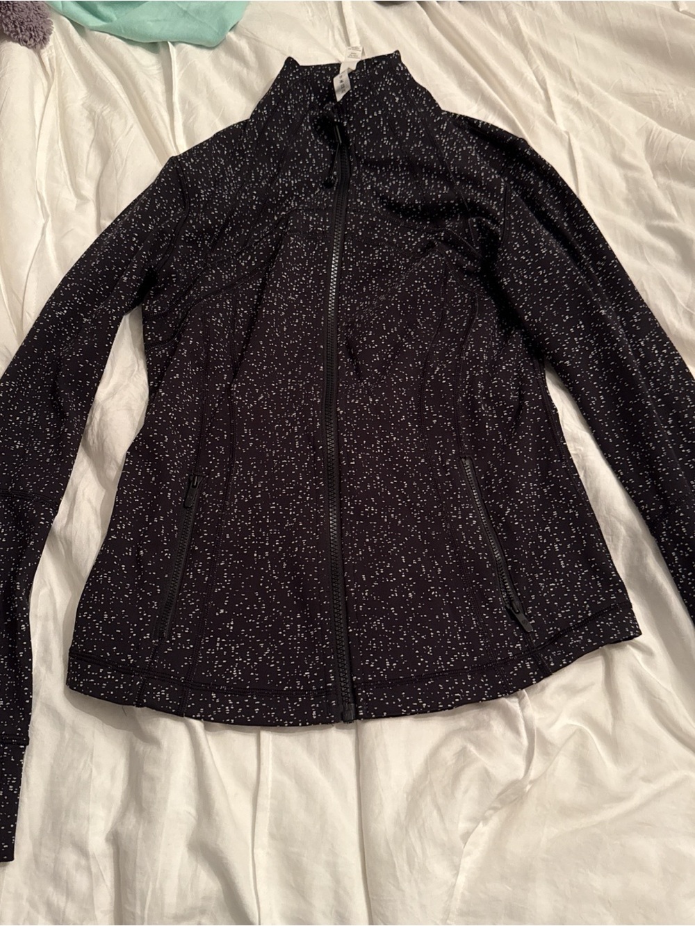 lululemon athletica Black Jacket with White Speckle Print